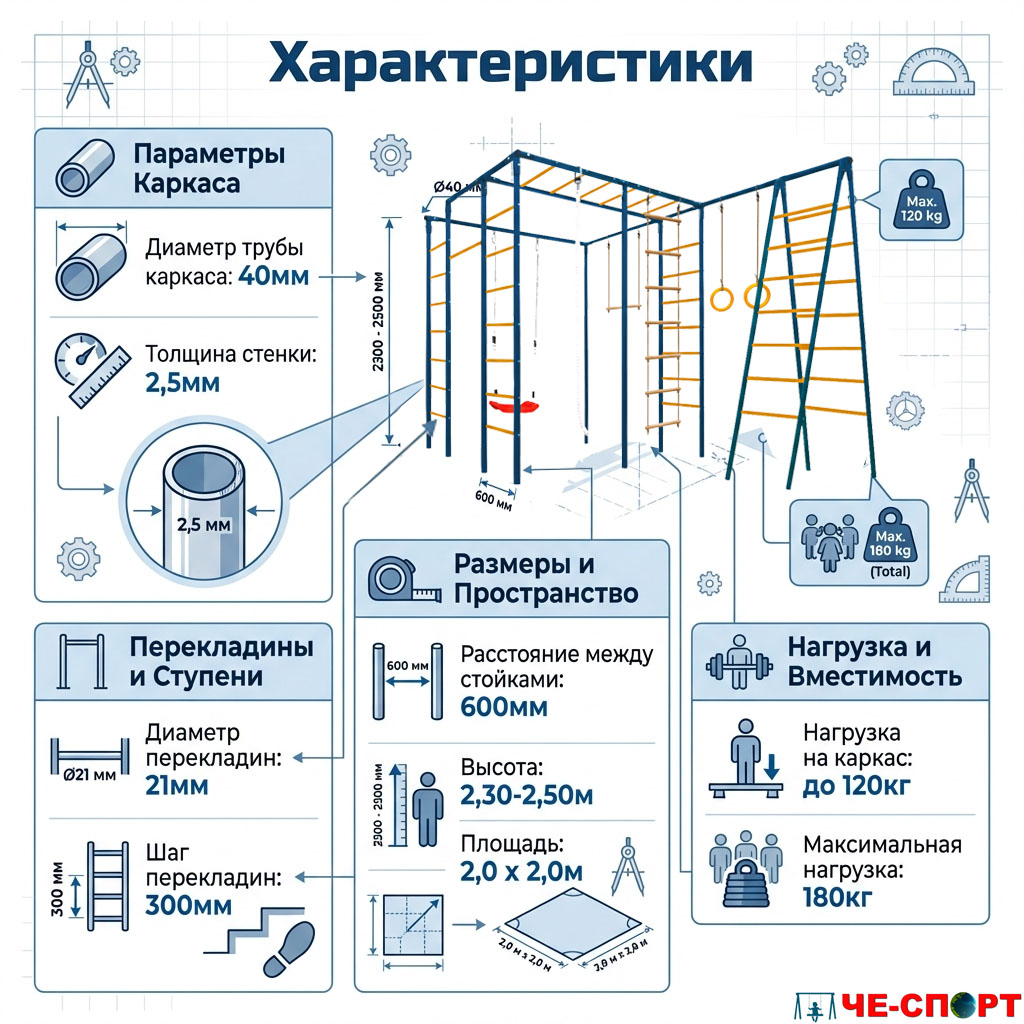 Детская площадка для дачи ЧЕ-СПОРТ Классик 1.5Л (колор, качели-лодочка) 1002 фото 3