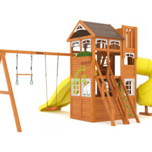 Детская площадка ИграГрад Клубный домик 4 Люкс с двумя горками фото 1