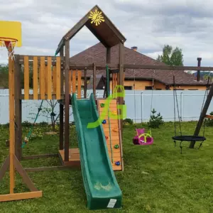 Детская площадка ИграГрад Панда Фани с балконом мод.1 фото 1