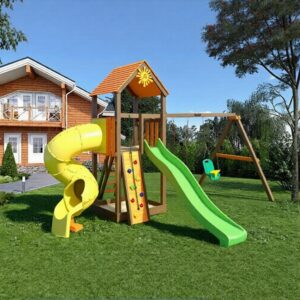 Детская площадка ИграГрад «Панда Фани с винтовой трубой» фото 1