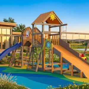 Детская площадка с зимней горкой ИграГрад C Мостик 1 SF3 фото 1