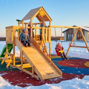 Детская площадка ИграГрад Крафт Про 1 с зимней горкой фото 1