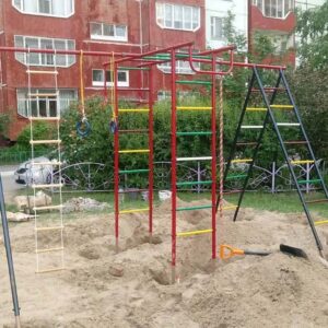 Детский спортивный комплекс для дачи Вертикаль А+П макси без качелей и трапеции фото 1