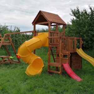 Детская площадка Выше Всех Маугли 1 с винтовой горкой фото 1