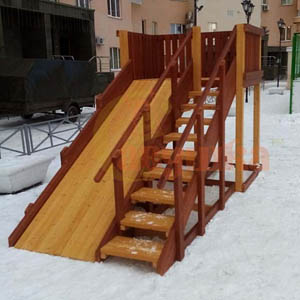 Зимние горки с шириной ската до 1м.