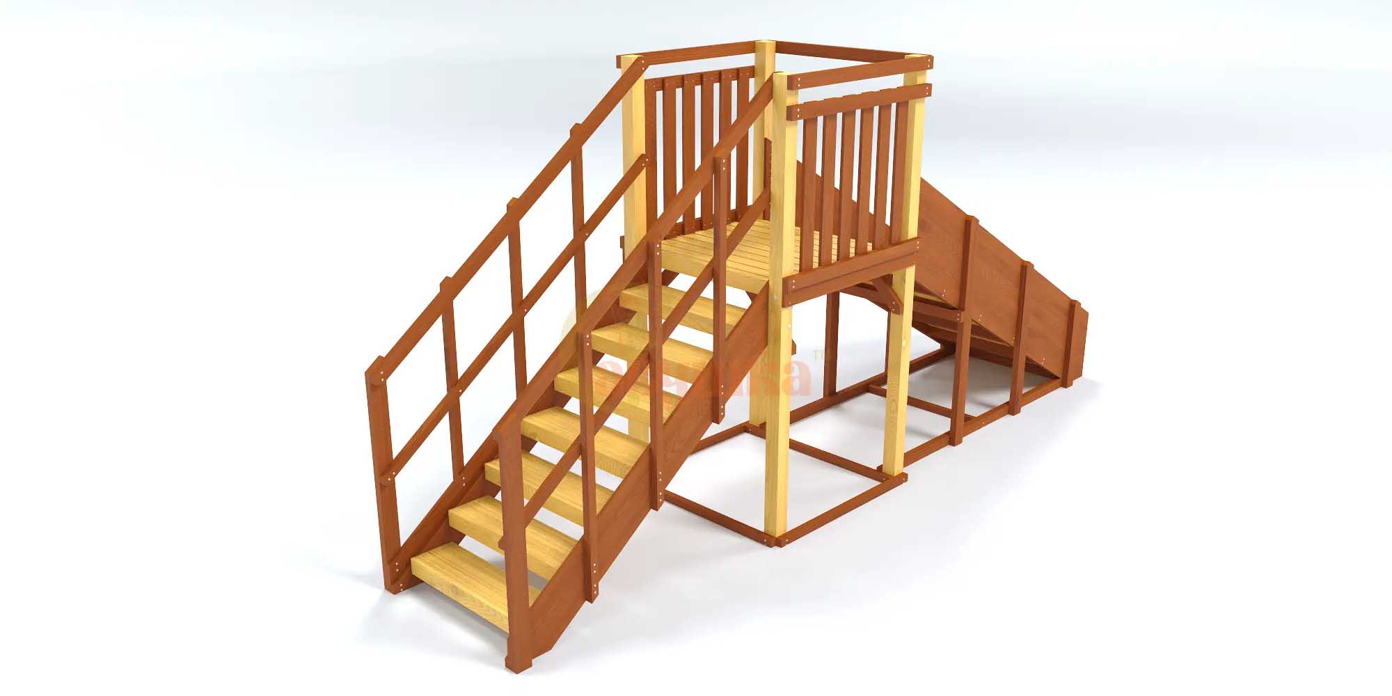 Зимняя деревянная горка Савушка Зима 2 фото 4