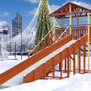 Зимняя деревянная горка Савушка Зима 6/1 фото 1