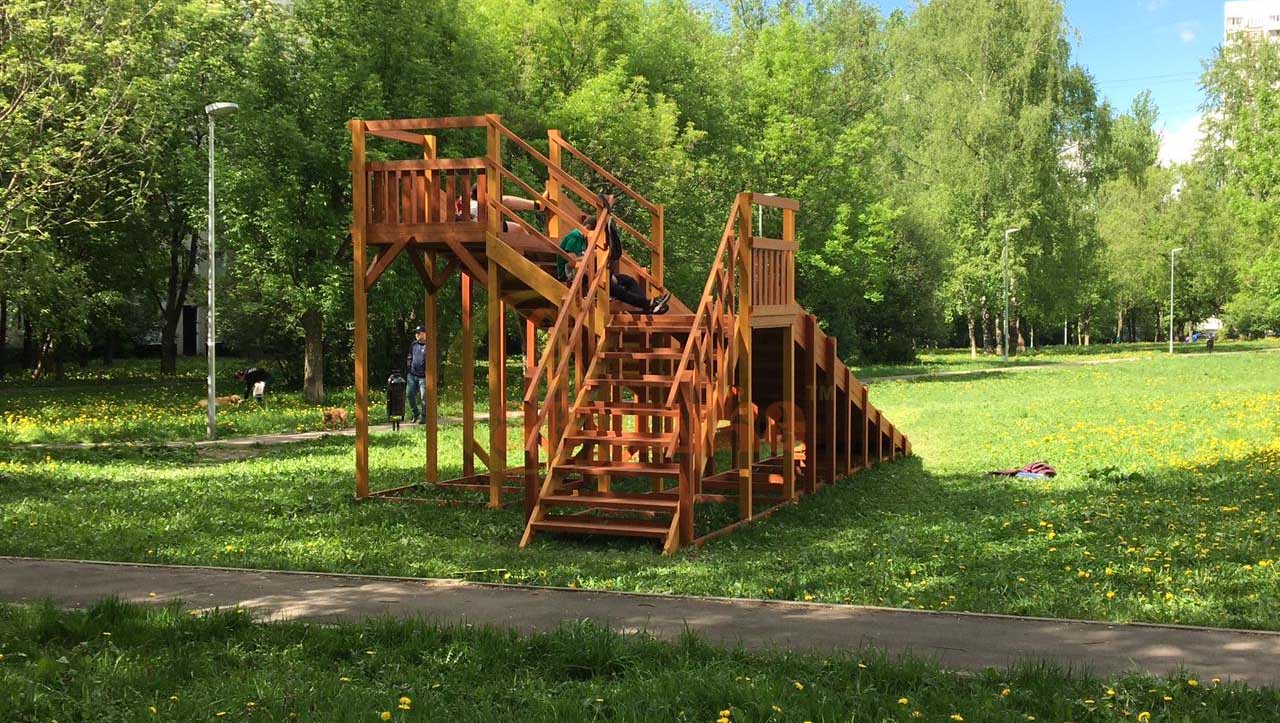 Зимняя деревянная горка Савушка Зима 9 фото 10